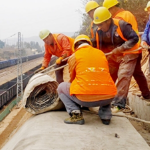 Cement blanket railway slope protection project